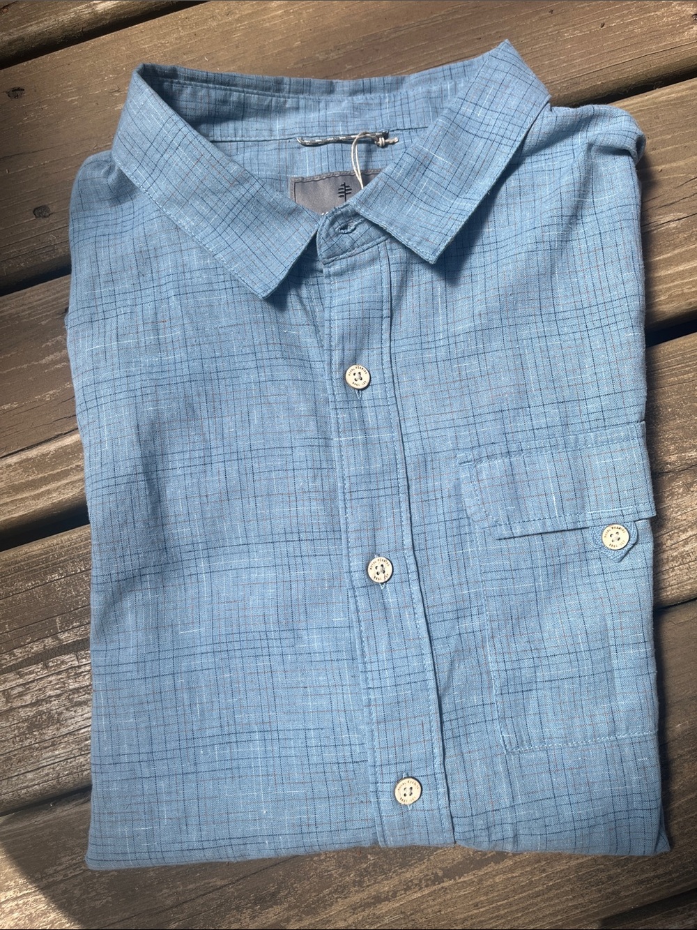 Royal Robbins Light Blue Men's Casual Button-Down Shirt